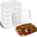 Clear Hard Shell Zipper Case,6PCS Transparent Clear Zipper Pouches,Hard Side Plastic Case Set,Portable Travel Storage Organizer Bins