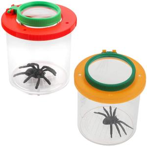KASTWAVE Insect Box, Insect Cage with Magnifying Insect Observation Box Portable Bug Viewer Bug Jar for Kids Children Science Nature Exploration Tool Learning Playing Exploration Biology(2 Pcs) KASTWAVE Insect Box, Insect Cage with Magnifying Insect Observation Box Portable Bug Viewer Bug Jar for Kids Children Science Nature Exploration Tool Learning Playing Exploration Biology(2 Pcs)