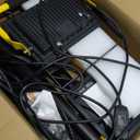 Upgraded LED Work Lights with Stand, 21000 Lumen 3-Head Adjustable Work Light, IP66 Waterproof Construction Tripod Light, Foldable & Portable Work Lights for Garage, Job Site, Outdoor Use (Black)