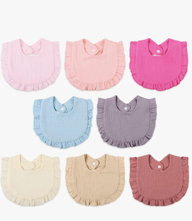 Baby Bibs Muslin Drool Teething Drooling Bibs for Baby Girl Boy Muslin Cotton
