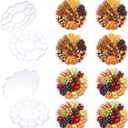 12 Pack Flower Snack Containers Plum Blossom and Flower Shaped Food Clear Plastic Snack Box Bead Storage Container with Lids Special Shaped Storage Case for Jewelry, Craft, DIY Supply