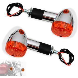 WOWTK Turn Signal Lamp Set,Motorcycle Front/Rear signal light for Kawasaki Vulcan VN 750 800 900 1500 1600 1700 2000,Amber(2 PCS)