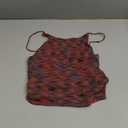 SweatyRocks Women's Sleeveless Space Dye Knit Camisole Criss Cross Backless Crop Top, Size Medium