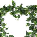 2 Strands Fake Scindaps Vines 68" Bendable Silk Garland Greenery Artificial Vines Decor for Bedroom Faux Hanging Vine Decor for Home Wall Party Room Wedding Decoration Vine