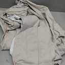 H.VERSAILTEX Linen Blackout Curtain Durable Thick Textured Linen Look 100% Blackout Patio Door Curtain Anti Rust Grommet Extra Wide Sliding Door Curtain Panel, W100 x L84 inch - Natural