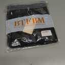 BTFBM Casual Fall Tops for Women 2025 Long Sleeves Solid Shirts Crew Neck Loose Fit Work T Shirt (Black, XXL)