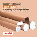 BOX USA Cardboard Tubes with Caps, 24"L x 3"W x 3"H, Pack of 24 | Poster Tube for Mailing and Storage of Blueprints, Artwork, Crafts, Long Art Holder, 24 inches
