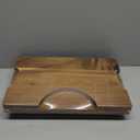 Acacia Wood Cutting Boards for Kitchen, Wooden Chopping Board for Meat, Cheese and Charcuterie Boards with Handles (ExtraThick 1.6"). Premium Quality Butcher Block (Oil bottle & Plate included)