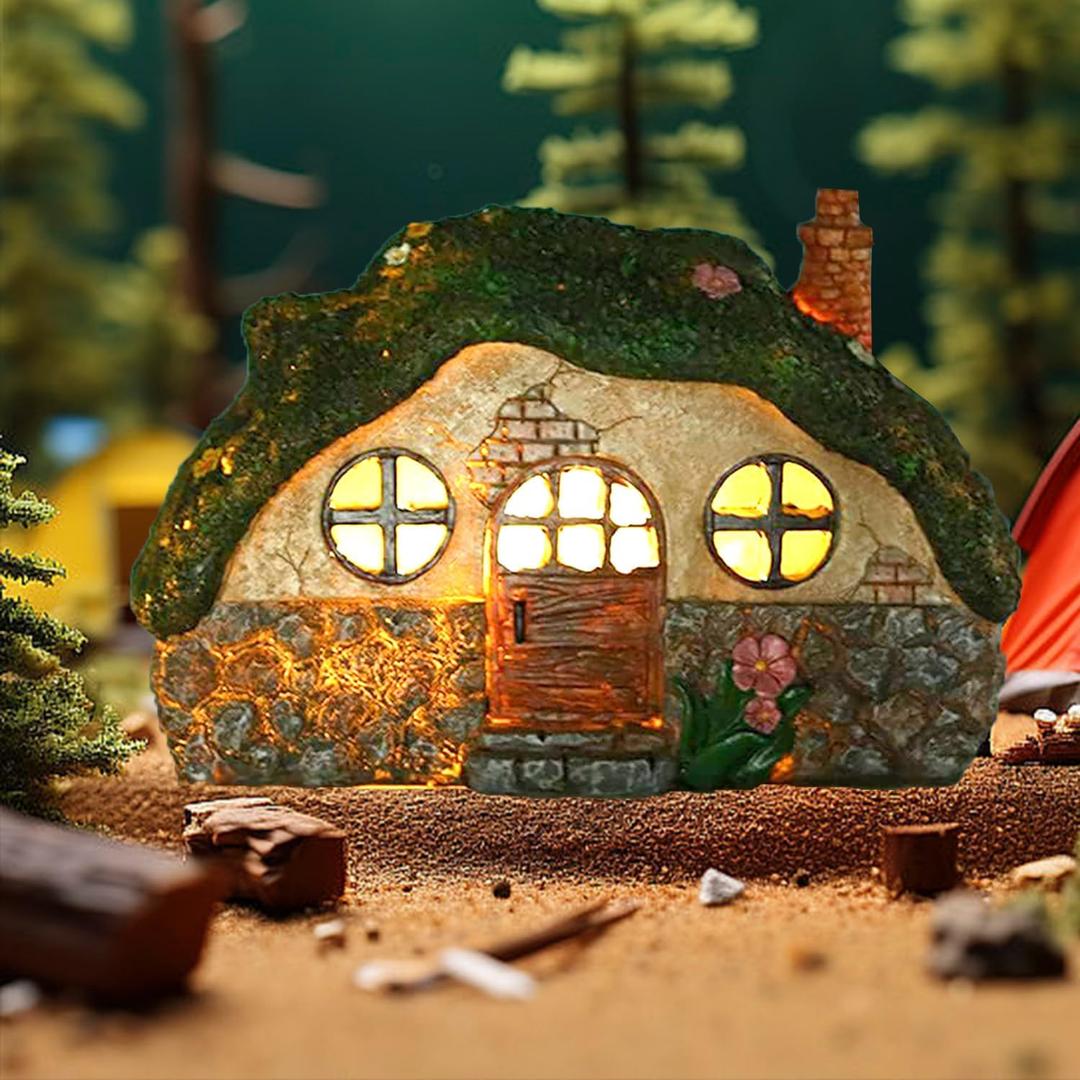 Fairy Garden Statues,Fairy Garden House with Solar Powerd Night Light,Yard Decorations Outdoor Fairy Garden Accessories Decor for Outside Fairy Garden Statues,Fairy Garden House with Solar Powerd Night Light,Yard Decorations Outdoor Fairy Garden Accessories Decor for Outside
