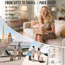 Veken 8 Set Packing Cubes, Cruise Ship Travel Essentials Accessories for Beach Vacation, Personalized Gifts for Women Mom Her, Suitcase Organizer Bags for Luggage with Hanging Toiletry Bag (Dutch Cream)