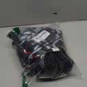 Geyecete Winter Warm Coat Waterproof Dog Jacket with Harness Traction Belt, Pet Outdoor Jacket - Black - L