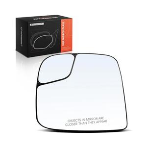 A-Premium Right Passenger Side Non-Heated Mirror Glass with Backing Plate - Compatible with Nissan NV200 2015-2021 & Chevrolet City Express 2015-2018 - Exterior Side View Convex Mirror