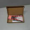 Amazon Basics Professional Self-Adjusting Wire Stripper and Crimping Tool, Strips 10-24 AWG, Black/Red