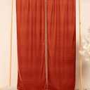 THE ART BOX Ultra Soft Luxury Orange Velvet Curtains 2 Panels Set Elegant Interior Decoration Extra Large Window Blackout Velvet Rod Pocket Drapes for Living Room, Home Dcor (63"x52" Each Panel)