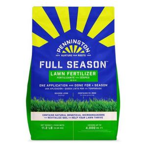 Pennington Full Season Slow-Release Nitrogen Lawn Fertilizer For All Grasses 4000 sq ft
