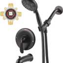 WRISIN Oil Rubbed Bronze Tub Shower Faucet Set