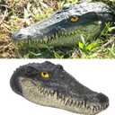 LUEUR Floating Alligator Head Garden Decor for Ponds & Pools – Realistic Crocodile Head Floating Ornament, Decorative Alligator Accent for Outdoor Water Features, Yard & Landscape Decoration
