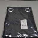 NICETOWN Pitch Black Solid Thermal Insulated Grommet Blackout Curtains/Drapes for Bedroom Window (2 Panels, 42 inches Wide by 63 inches Long, Black)