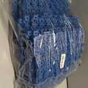 12x12 Drainage Interlocking Floor Tiles, 12 Pack Non-Slip Pool Deck Drain Tile for Flooring, Soft PVC Splicing Modular Cushion Mats, Blue Rubber Floor Tile with Hole for Shower Basement Garage Shed