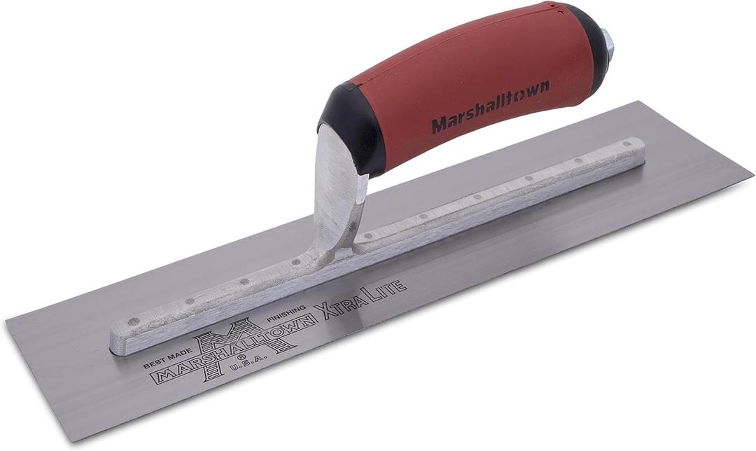 MARSHALLTOWN High Carbon Steel Finishing Trowel, 4 1/2 x 11 Inch Concrete, Masonry and Drywall Finishing Tool, Made in the USA, MXS1D