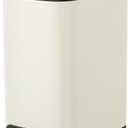 Cesun Small Bathroom Trash Can with Lid Soft Close, Step Pedal, 6 Liter / 1.6 Gallon Stainless Steel Garbage Can with Removable Inner Bucket, Anti-Fingerprint Finish (Creamy White)