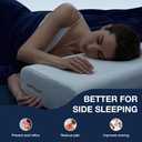Firm Pro Cube Pillow for Side Sleeper, Cooling Memory Foam Pillows with Two Side Four Types of Softness for Neck and Shoulder Pain, King or Queen 24"x12"x6"