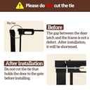 Clear Acrylic Baby Gate 29.5-47.2" Wide Pressure Mount Clear Dog Gate Indoor - No Drill Auto Close, Walk Through Baby Gates for Stair & Doorways & Hallway