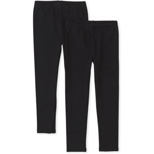 The Children's Place Girls Leggings (X-Large, Black 2-pack)