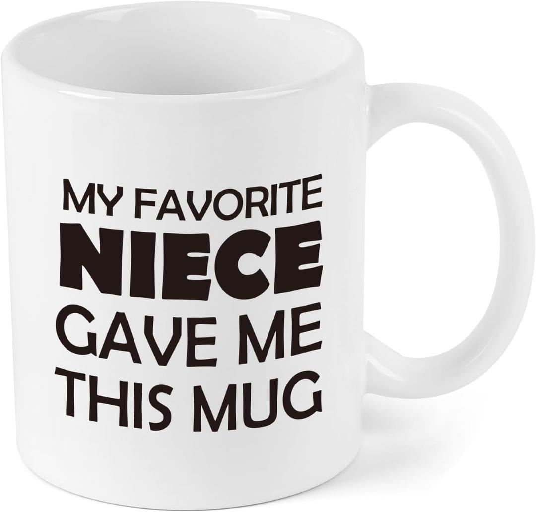 Aunt & Uncle Gifts, My Favorite Niece Gave Me This Mug, Birthday Gift For Aunt, Uncle, Mothers Day, Fathers Day, Birthday, 11OZ