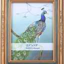 SIKOO Vintage 2.5 x 3.5 Picture Frames Small Wallet Size Picture Frames TableTop and Wall Mount Display Vintage Wall Decor Retro Home Decor Bronze and Blue