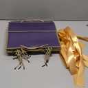 Silkfly 12 Pcs Thank You Gift Bags with Handle 12x10x4'' Welcome Bags Return Gifts with Bow Ribbon for Wedding Bridesmaid Baby Shower Housewarming Birthday Thanksgiving Christmas(Purple, Gold)