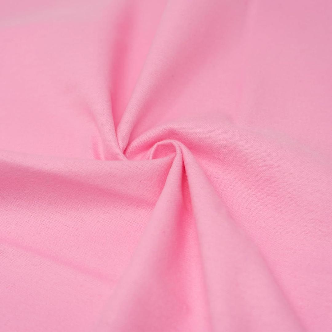 RTC Fabric 100% Cotton Solid Flannel, Light Pink 8 Yard Bolt