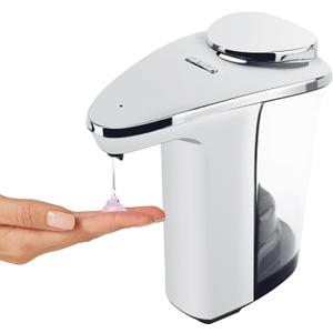 Automatic Soap Dispenser, Touchless Battery Operated Hand Soap&Dish Soap Dispenser, Sensor Liquid Soap Dispenser 17oz/ 500ml with Adjustable Output for Kitchen Sink Bathroom Commercial(Sliver)