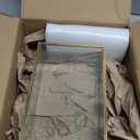 HighFree 13" Copper Golden Vintage Glass Lidded Box, Decorative Jewelry Keepsake Display Clear Glass Box, Rings Bracelet Golden Organizer