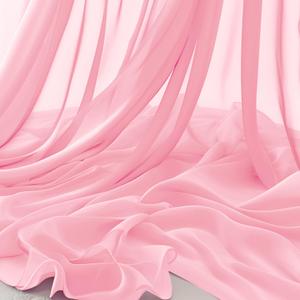 Horbaunal Light Pink Chiffon Fabric by The Yard, 10 Yard Continuous Sheer Fabric 59" Wide Soft Draping Fabric for Wedding Arch Draping Party Backdrop DIY Sewing