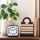 Tinload 5.5" Large Analog Alarm Clock Silent Non Ticking, Gentle Wake, Beep Sounds, Increasing Volume, Battery Operated Snooze and Manual Light, Easy Set, Black (Best for Elder)