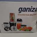 Ganiza Smoothie Blender, 900W Blenders for Shakes and Smoothies, 15-Piece Personal Blender and Grinder Combo for Kitchen, Smoothies Maker with 4 BPA-Free Portable Cup, Nutritious Recipe