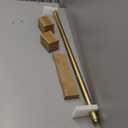 1-1/8 Inch Diameter Brushed Gold Curtain Rod with Bird Design Finials, 36-72'' Telescoping Single Curtain Rods for window width 24-68 inch, 1 pack