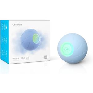 Cheerble Smart Interactive Dog Toy - Wicked Ball SE, Automatic Moving Bouncing Rotating Ball for Toy and Small Dogs, Fun Birthday Gift (Blue)