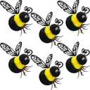 Jetec 6 Pcs Bee Party Decorations 8'' Tissue Bee Honeycomb Hanging Decor for Baby Shower Gender Reveal Birthday Table Centerpieces Honey Hive Decoration, 8'' x 10''