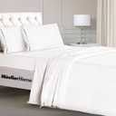 Mueller Luxury 4 Piece Twin XL Sheet Sets - Ultra-Soft 1800 Series, Cooling & Breathable Twin XL Bed Sheets, Hotel Quality Bedding, Deep Pocket up to 16" - Hypoallergenic, Wrinkle-Resistant, White