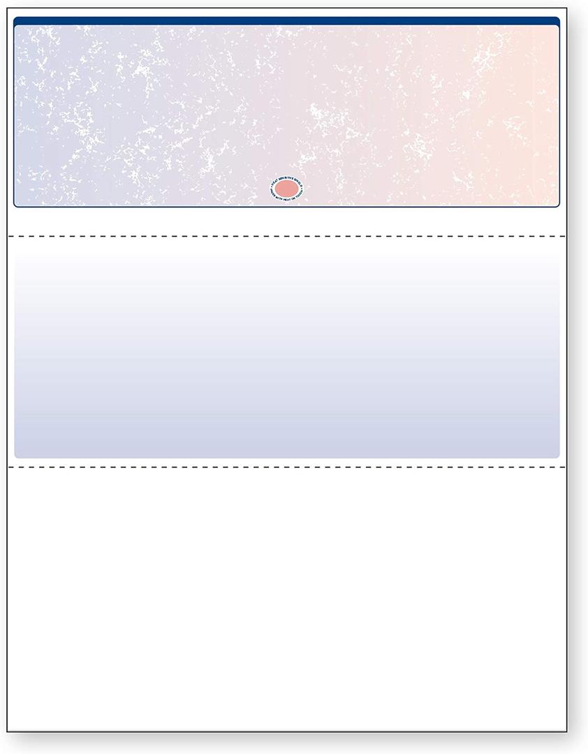 DocuGard Blue/Red Premier Prismatic Top High Security Check Paper - Laser/Inkjet Printer Compatible - 13 Security Features - 500 Blank Business Checks (04532)