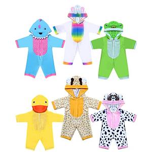 Doll Clothes,12 inch Baby Doll Clothes[6 Sets Animal Styling ] for 10/ 11 /12 inch Baby Dolls