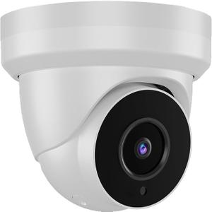 5MP Security Camera 4-in-1 TVI/CVI/AHD/CVBS 960H Analog CCTV Camera Security Dome Outdoor, 2.8mm Lens, 105 Wide Angle, 98ft Night Vision, IP66 Waterproof, Aluminum Metal Housing (White)