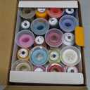 New brothread 40 Colors Compatible with Brother Polyester Embroidery Machine Thread Kit 500M (550Y) Each Spool Compatible with Brother Babylock Janome Singer Pfaff Bernina Embroidery & Sewing Machine