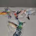Dreamskip 4 Pack Metal Hummingbird Wall Art Garden Decor, Birds Outdoor Wall Art Yard Patio Fence Decoration, 3D Colorful Bird Wall Hanging Sculpture Outside Livingroom Gift for Women Mom