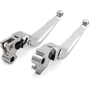 Motorcycle Levers Brake Clutch Handle Lever Adjustable Fit for Harley 1996-2007 Touring Road King Electra Glide Road Glide Street Glide 96-03 Sportster XL 96-17 Dyna Softail (Short, Chrome)