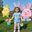 Easter Shirts for Boys Girls Toddler Kids Children Bunny Eggs Tractor Monster Truck Graphic Tees Outfit T-Shirt Top 2T-7T (Blue)