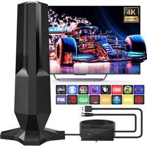 2025 TV Antenna,TV Antenna for Local Channels 1900 Miles Range,HDTV Antennas Support 4K 1080p Smart TVs-TV Antennas Indoor-Smart HD Antena with 30ft Coax Cable