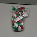 2 Pack Red White Green White Braid Ponytail Extension for Women Girls 23 Inch Red Green Colored Braid Hair Synthetic High-Temperature Fiber Braids Extensions with Elastic Tie for Christmas Party